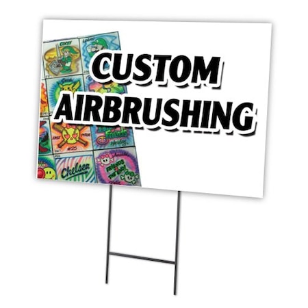 Custom Airbrushing Yard Sign & Stake Outdoor Plastic Coroplast Window
